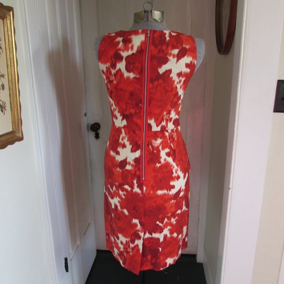 J Crew Cream and Red Patterned Dress - Picture 4 of 6